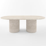 Travertine oval coffee table Aya