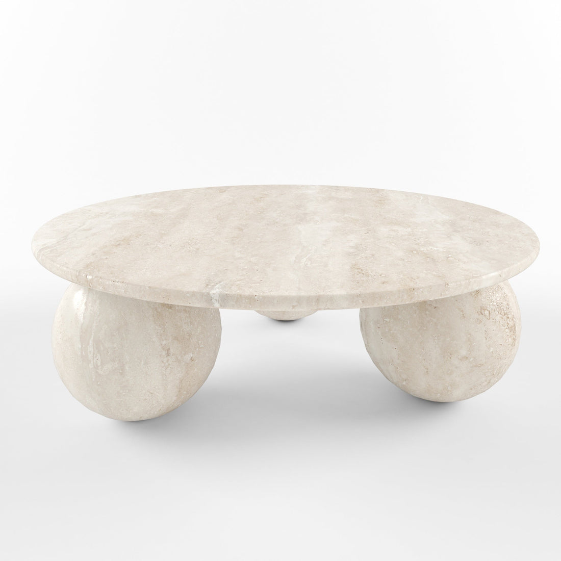 Travertine coffee table Lunar