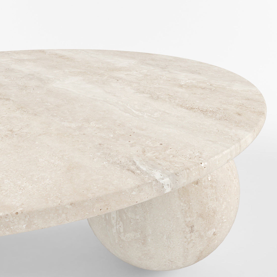 Travertine coffee table Lunar