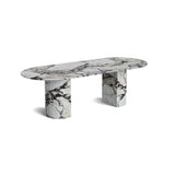 Table à manger ovale en marbre - Calacatta Viola - Hillside Big - Honed