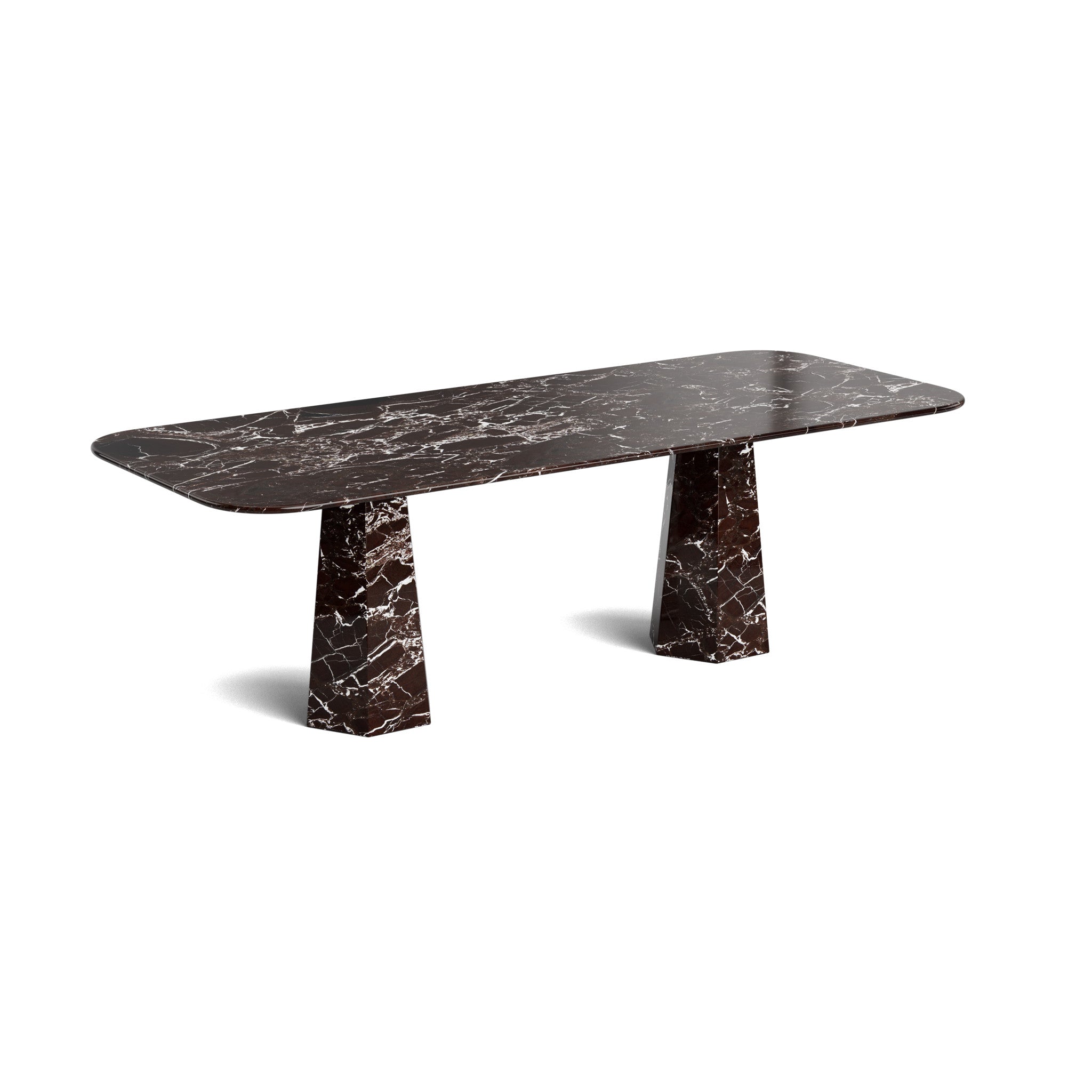 Marble Rounded Rectangular Dining Table - Cherry - RockCone - Polished