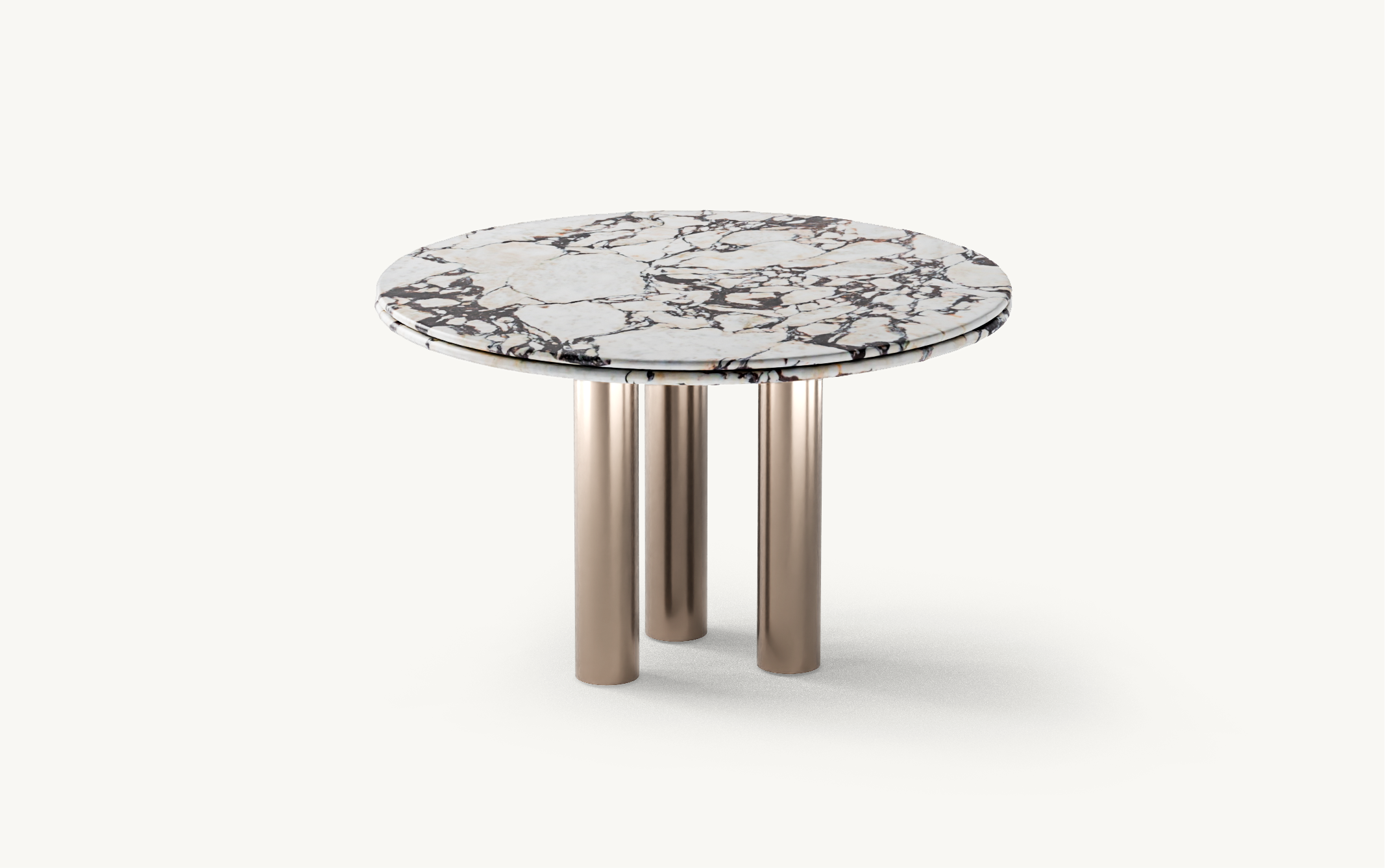 Eettafel Halo - Marmer en Chrome