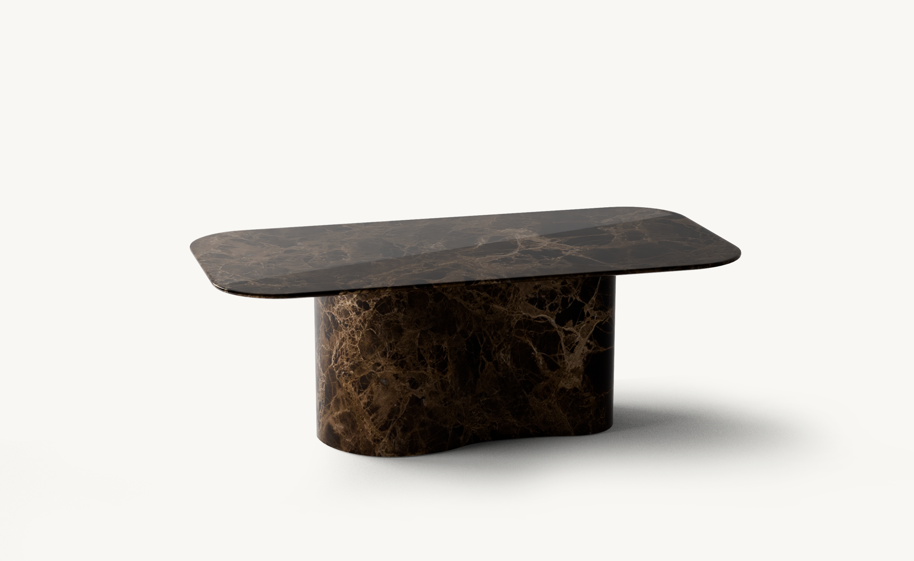 Riverwave Organische Dark Emparador Eettafel