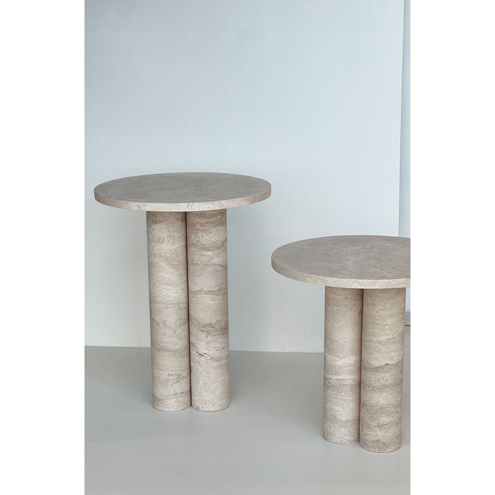 Travertine side table set Meyra