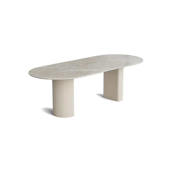 Esstisch aus Marmor in Beige