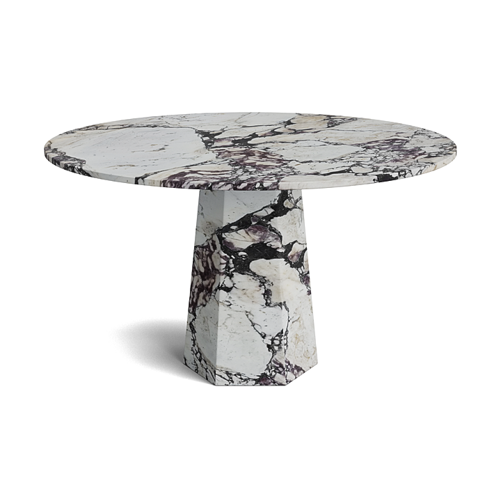 Marble round dining table - Calacatta Viola - RockCone - Honed