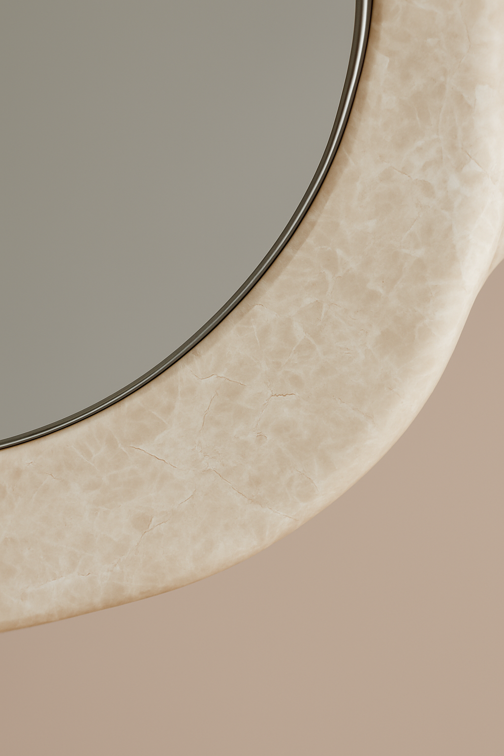 Spiegel Onda - Marmer Vanilla