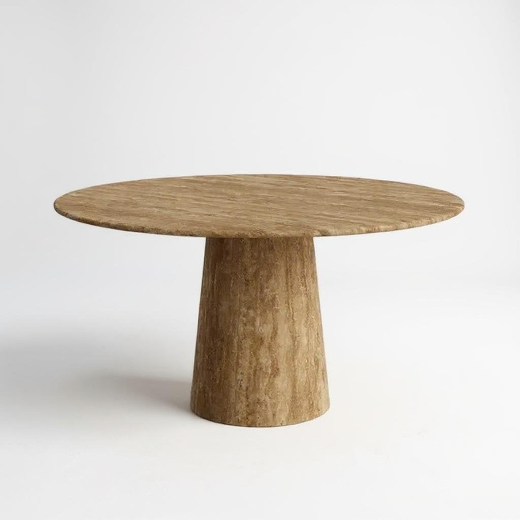 Amaro Noche Travertine Ronde Eettafel