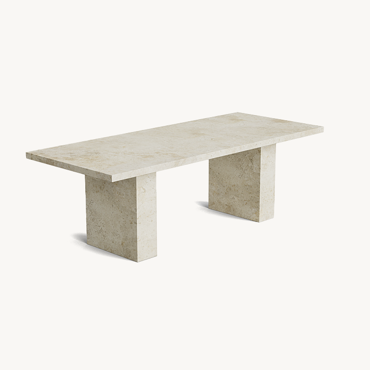 Table à manger rectangulaire de Jasmin Travvertin