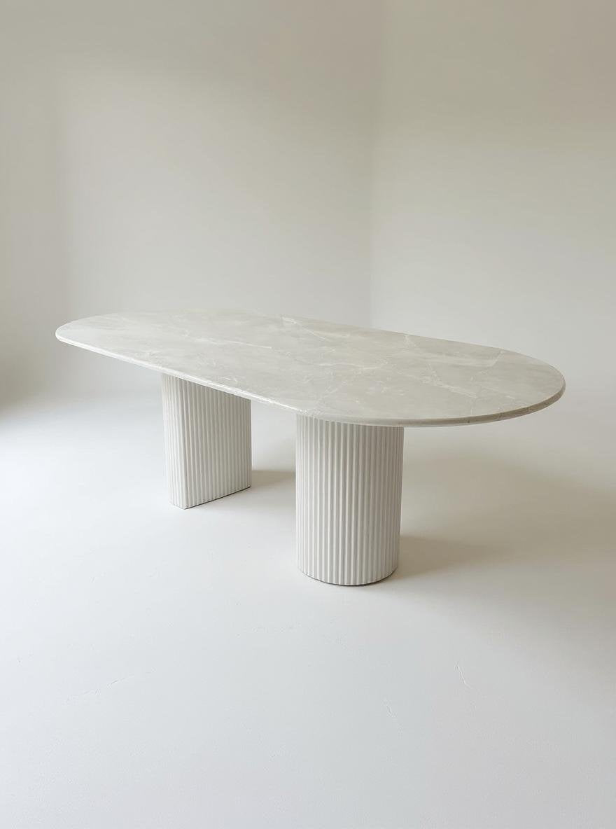 Adora Marble Oval Dining Table